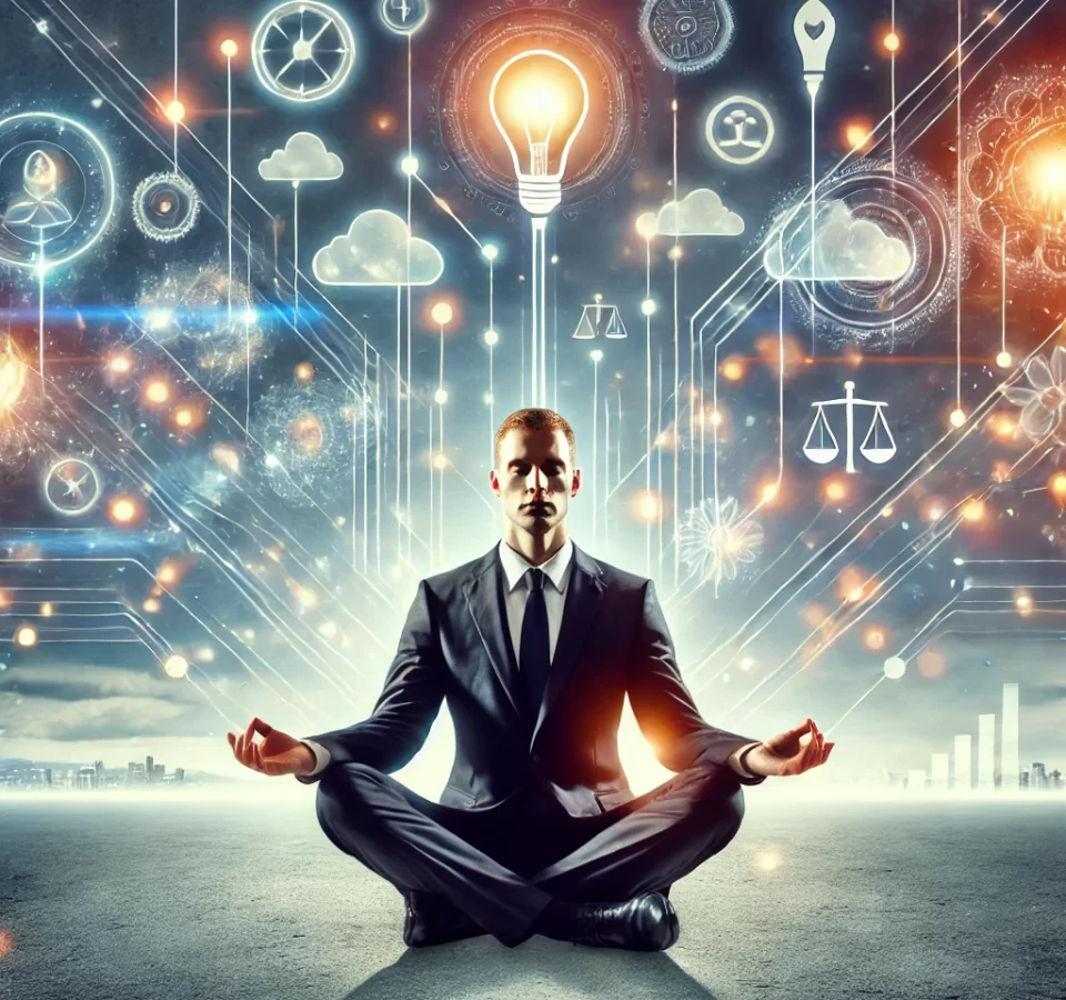 Businessman Meditiating